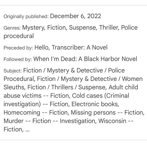 📚☠️ “THE WIDOWMAKER” BY HANNAH MORRISSEY❗️ BONE CHILLING HARDCOVER BOOK❗️☠️📚 - Picture 4 of 5